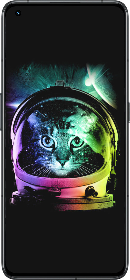 Силиконовый чехол Кот-астронавт для Realme GT2 Pro - 4154u-2566 изображение 