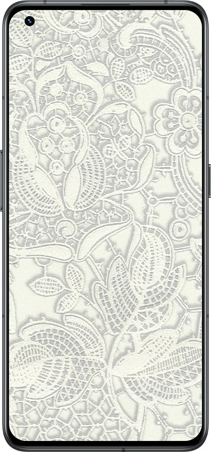 Силіконовий чехол Біле мереживо для Realme GT2 Pro - 4383u-2566 изображение 