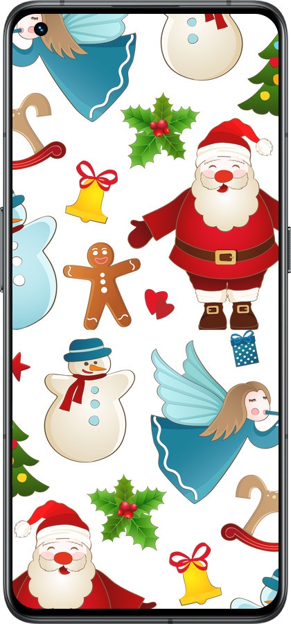 Силиконовый чехол Новогодний 1 для Realme GT2 Pro - 4614u-2566 изображение 