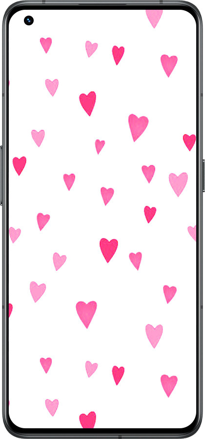 Силиконовый чехол Сердечки 2 для Realme GT2 Pro - 4763u-2566 изображение 