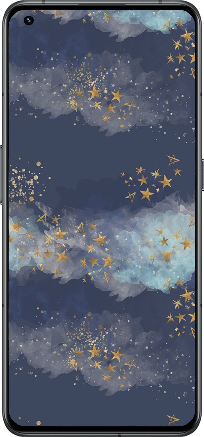 Силиконовый чехол Ночь золотые звезды для Realme GT2 Pro - 5421u-2566 изображение 