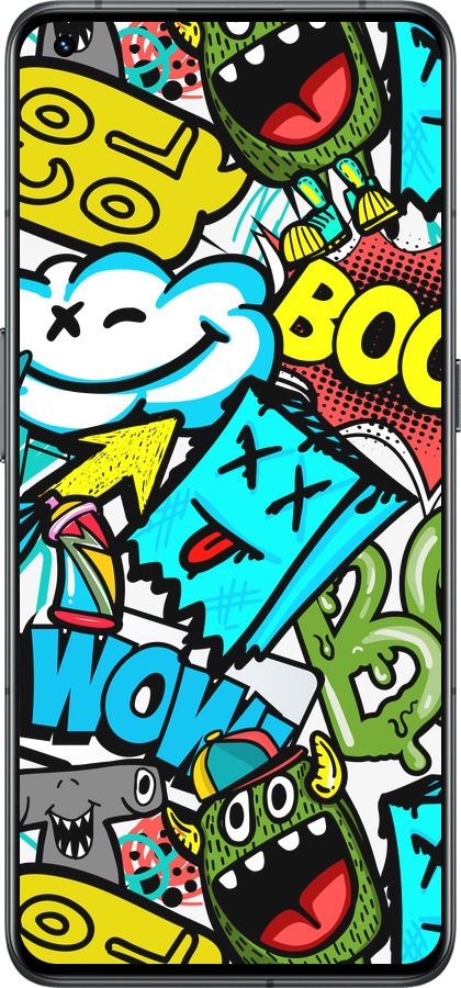 Силиконовый чехол Стикеры v4 для Realme GT2 Pro - 5508u-2566 изображение 