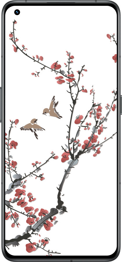 Силіконовий чехол Сакура v2 для Realme GT2 Pro - 5538u-2566 изображение 