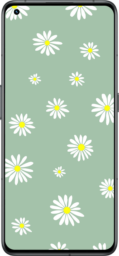Силиконовый чехол Ромашки v4 для Realme GT2 Pro - 5603u-2566 изображение 