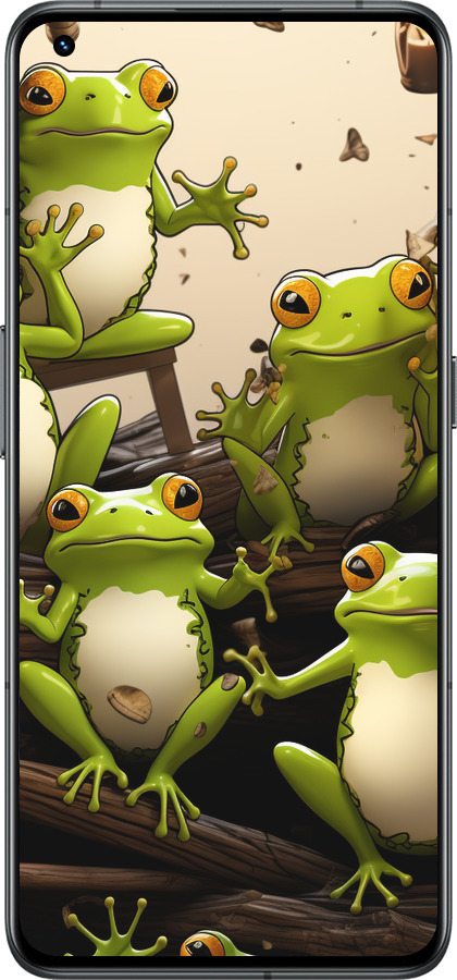 Силиконовый чехол Жабки для Realme GT2 Pro - 5656u-2566 изображение 