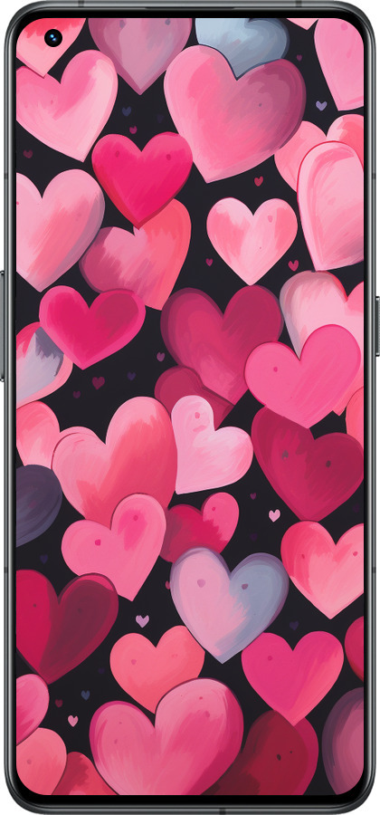 Силиконовый чехол Сердечки 4 для Realme GT2 Pro - 5662u-2566 изображение 