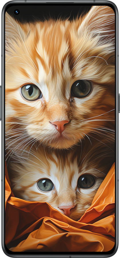 Силиконовый чехол Котики 2 для Realme GT2 Pro - 5664u-2566 изображение 