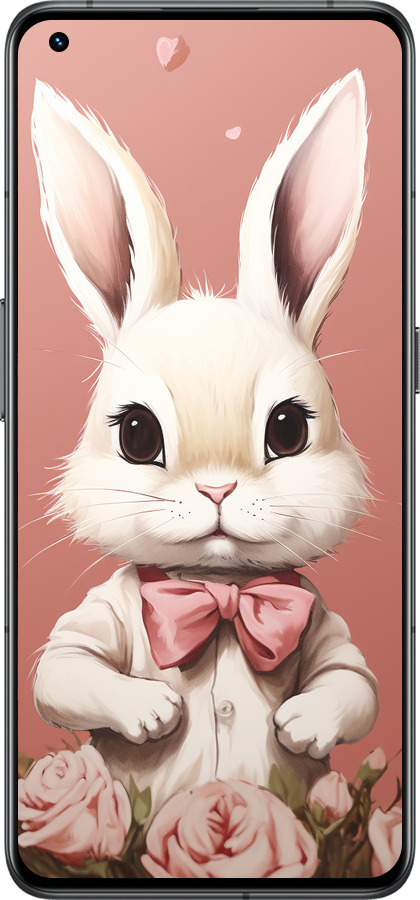 Силиконовый чехол Зайчик для Realme GT2 Pro - 5669u-2566 изображение 