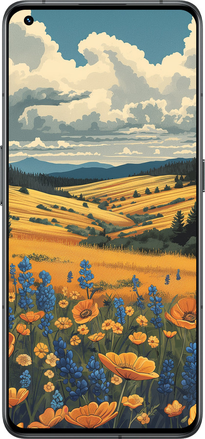 Силиконовый чехол Украинское поле для Realme GT2 Pro - 6082u-2566 изображение 