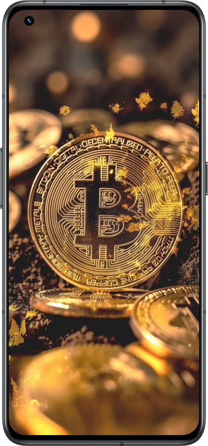 Силіконовий чехол Золота лихоманка біткойна для Realme GT2 Pro - 6089u-2566 изображение 
