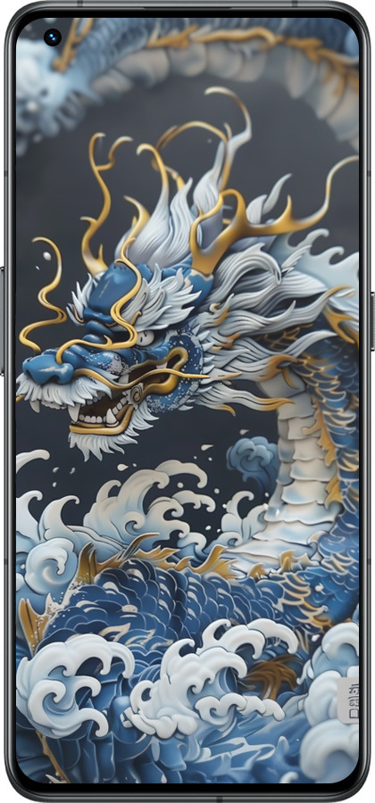 Силиконовый чехол Водяной дракон для Realme GT2 Pro - 6113u-2566 изображение 