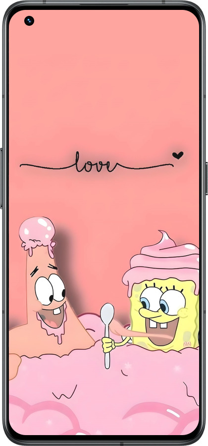 Силиконовый чехол Спанч Боб для Realme GT2 Pro - 6282u-2566 изображение 