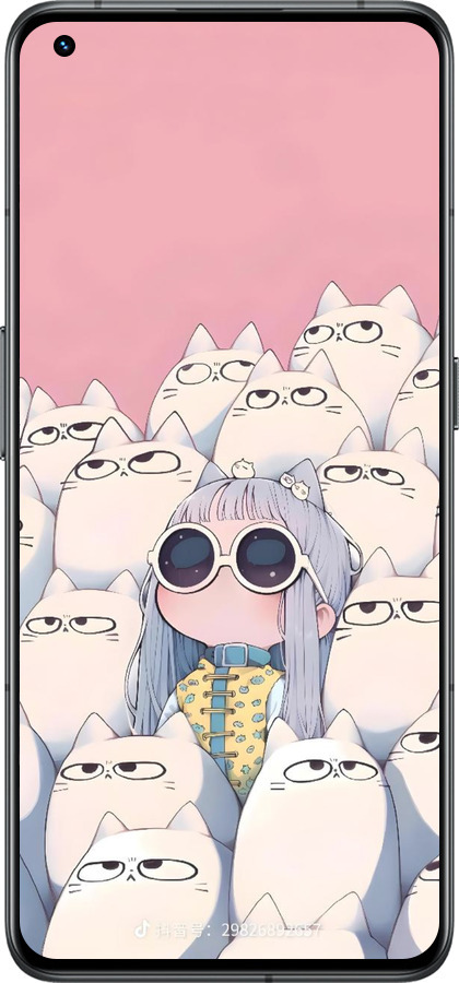 Силиконовый чехол Малышка с котами для Realme GT2 Pro - 6295u-2566 изображение 