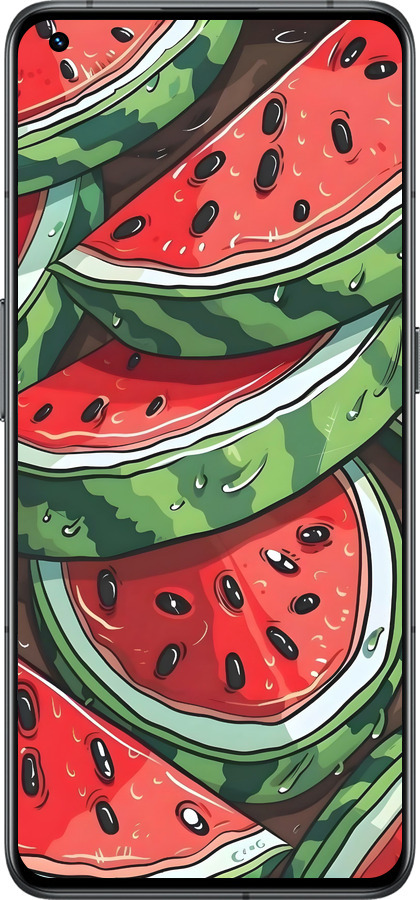 Силиконовый чехол Арбуз для Realme GT2 Pro - 6315u-2566 изображение 