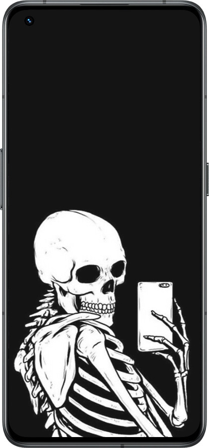 Силиконовый чехол Скелет делает Selfie для Realme GT2 Pro - 6535u-2566 изображение 