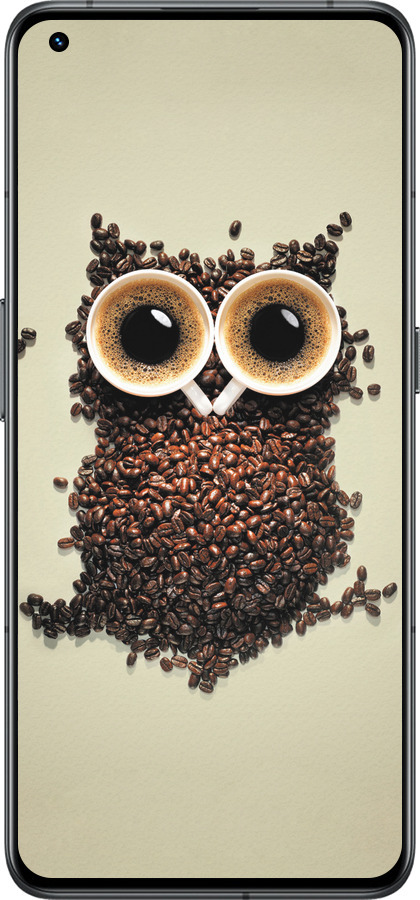 Силиконовый чехол Сова из кофе для Realme GT2 Pro - 777u-2566 изображение 