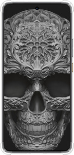Силикон с усиленными углами чехол skull-ornament для Realme GT7 - 4101sp-4027 изображение 
