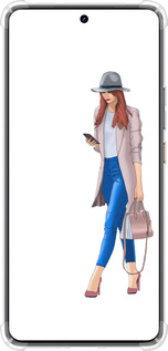 Силикон с усиленными углами чехол Девушка 1 для Realme GT7 - 4751sp-4027 изображение 