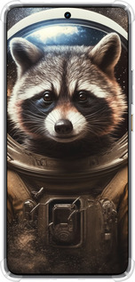 Силикон с усиленными углами чехол Raccoon austronaut для Realme GT7 - 5581sp-4027 изображение 
