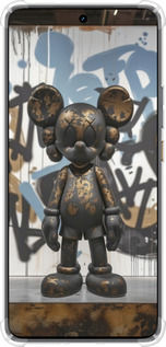 Силикон с усиленными углами чехол Bronze kaws v2 для Realme GT7 - 6098sp-4027 изображение 