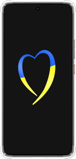 Силикон с усиленными углами чехол Жёлто-голубое сердце для Realme GT7 - 885sp-4027 изображение 