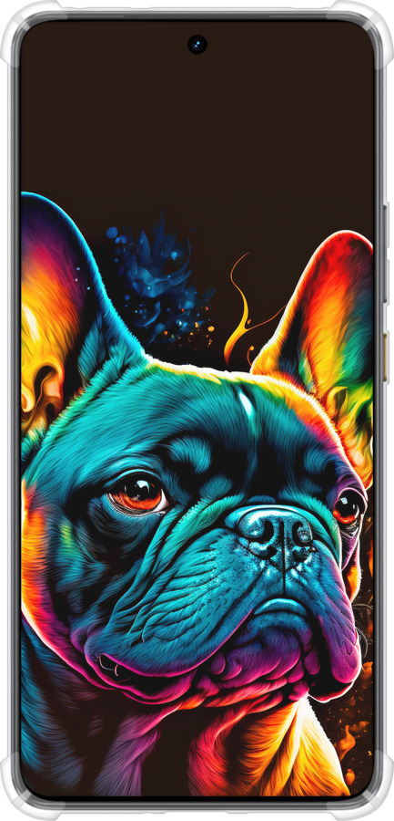 Силикон с усиленными углами чехол Яркий бульдог для Realme GT7 - 5547sp-4027 изображение 