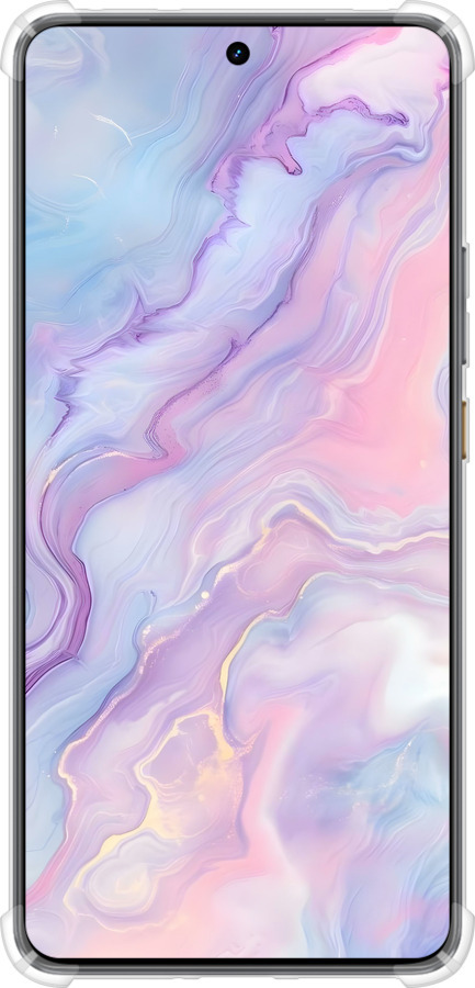 Силикон с усиленными углами чехол Нежный мрамор для Realme GT7 - 6310sp-4027 изображение 