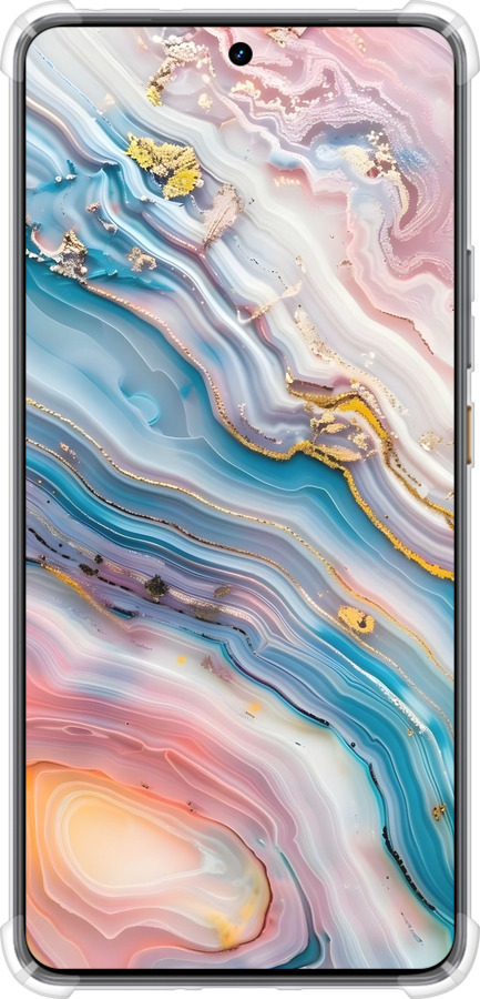 Силикон с усиленными углами чехол Мрамор красивый для Realme GT7 - 6376sp-4027 изображение 