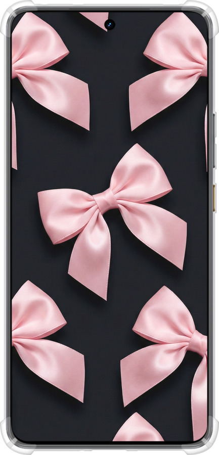 Силикон с усиленными углами чехол Coquette Ribbons Dark Coquette для Realme GT7 - 6767sp-4027 изображение 