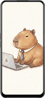 TPU чехол Funny Capybara CEO Working для Realme Narzo 50 - 6777b-3066 изображение 