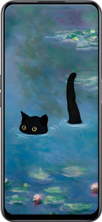 Силиконовый чехол С изображением кота и водяной лилии Monet для Realme Narzo 50 - 6519u-3066 изображение 