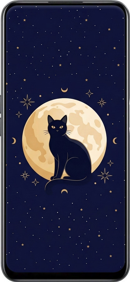 Силиконовый чехол Cute Cat Celestial/Witchy для Realme Narzo 50 - 6787u-3066 изображение 
