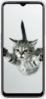 Силикон с усиленными углами чехол Летящий котёнок для Realme C35 - 2322sp-4235 изображение 