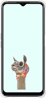 Силикон с усиленными углами чехол Модная лама для Realme C35 - 4479sp-4235 изображение 