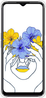 Силикон с усиленными углами чехол Девушка v4 для Realme C35 - 5276sp-4235 изображение 