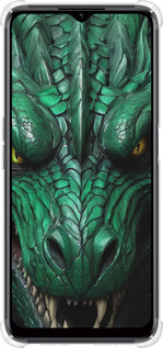 Силикон с усиленными углами чехол Зелёный дракон v2 для Realme C35 - 5817sp-4235 изображение 