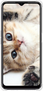 Силикон с усиленными углами чехол Котик для Realme C35 - 6024sp-4235 изображение 