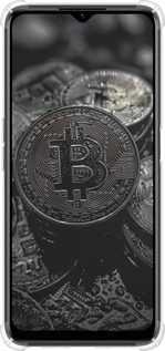 Силикон с усиленными углами чехол Black Bitcoin для Realme C35 - 6090sp-4235 изображение 
