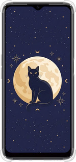 Силикон с усиленными углами чехол Cute Cat Celestial/Witchy для Realme C35 - 6787sp-4235 изображение 