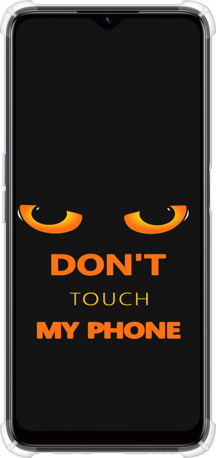 Силикон с усиленными углами чехол Don't touch the phone для Realme C35 - 4261sp-4235 изображение 
