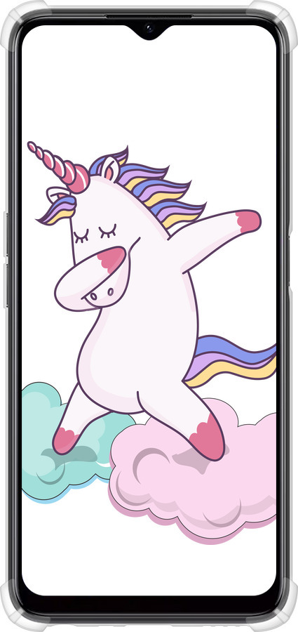 Силикон с усиленными углами чехол Единорог для Realme C35 - 4702sp-4235 изображение 