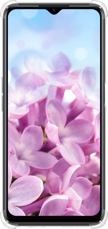 Силикон с усиленными углами чехол Сирень для Realme C35 - 527sp-4235 изображение 