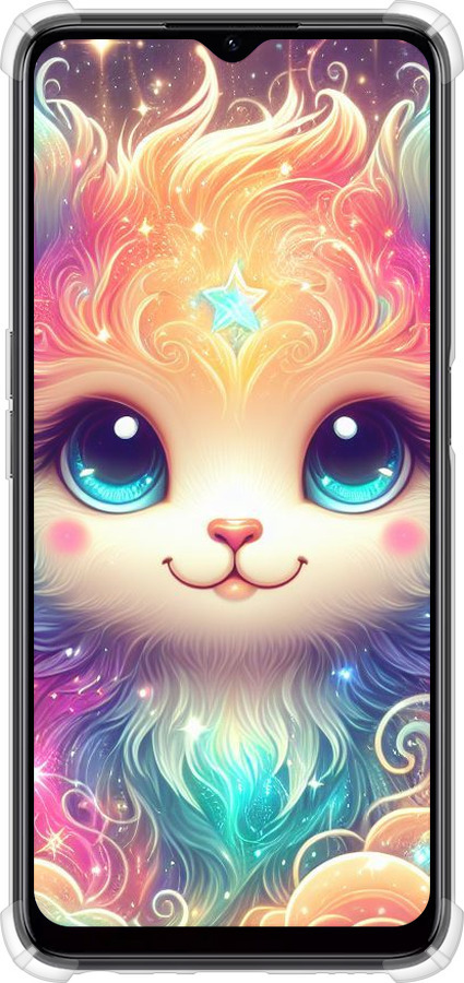 Силикон с усиленными углами чехол Сказочный котенок для Realme C35 - 5813sp-4235 изображение 