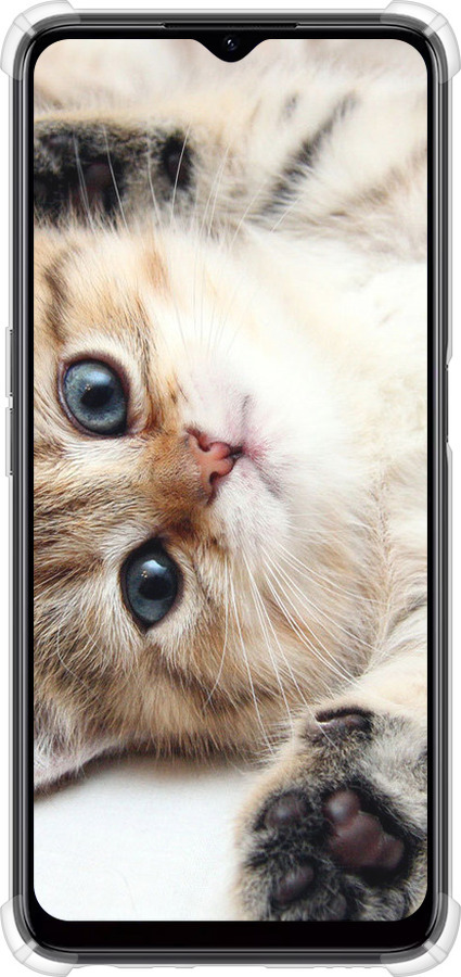 Силикон с усиленными углами чехол Котик для Realme C35 - 6024sp-4235 изображение 