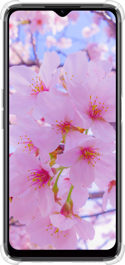 Силикон с усиленными углами чехол Сакура для Realme C35 - 6029sp-4235 изображение 