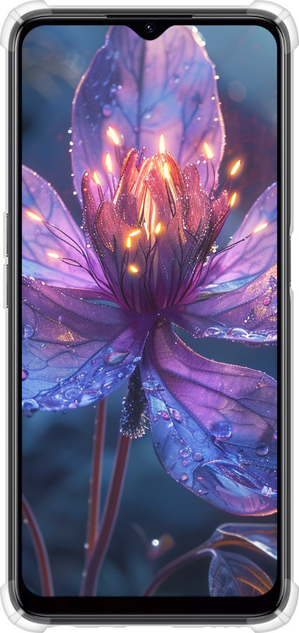 Силикон с усиленными углами чехол Магический цветок для Realme C35 - 6038sp-4235 изображение 