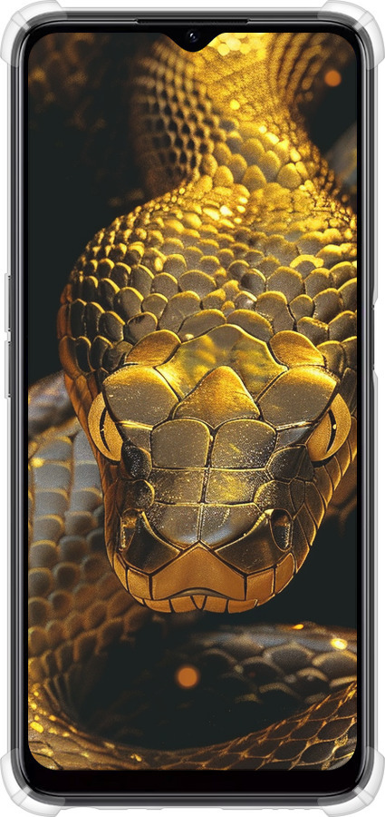 Силикон с усиленными углами чехол Golden snake для Realme C35 - 6072sp-4235 изображение 