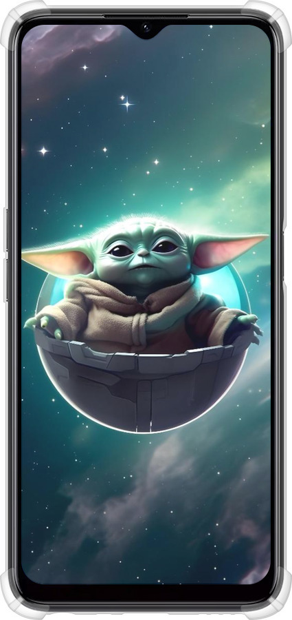 Силикон с усиленными углами чехол Малышь йода для Realme C35 - 6294sp-4235 изображение 