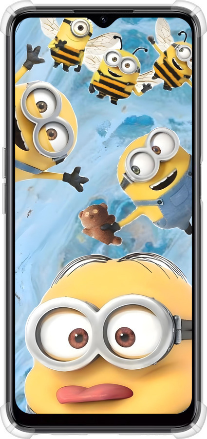 Силикон с усиленными углами чехол Миньоны для Realme C35 - 6386sp-4235 изображение 