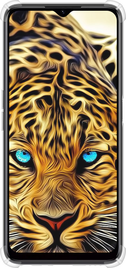 Силикон с усиленными углами чехол Леопард для Realme C35 - 6611sp-4235 изображение 